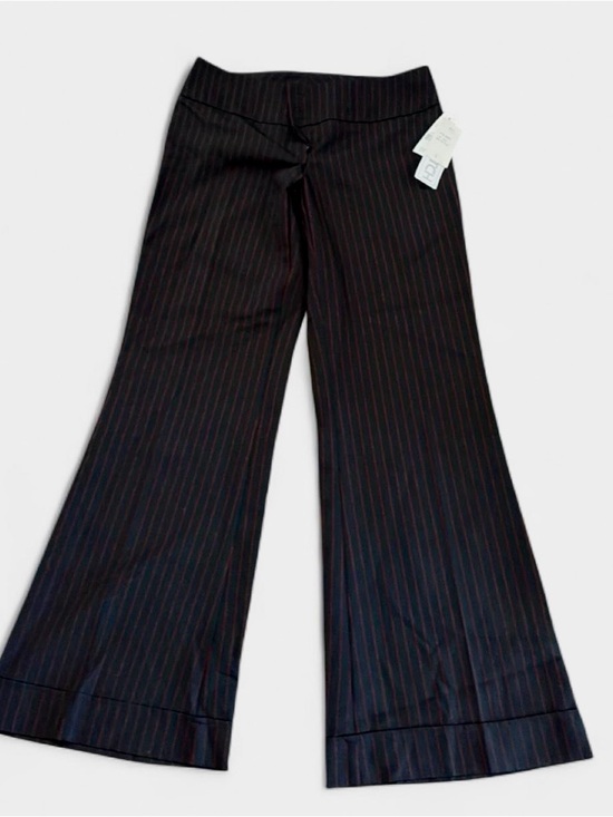 Yohji Yamamoto Pants - Yohji Yamamoto Black Trousers with Red Pinstripes NWT Y2K era  2000 wide leg